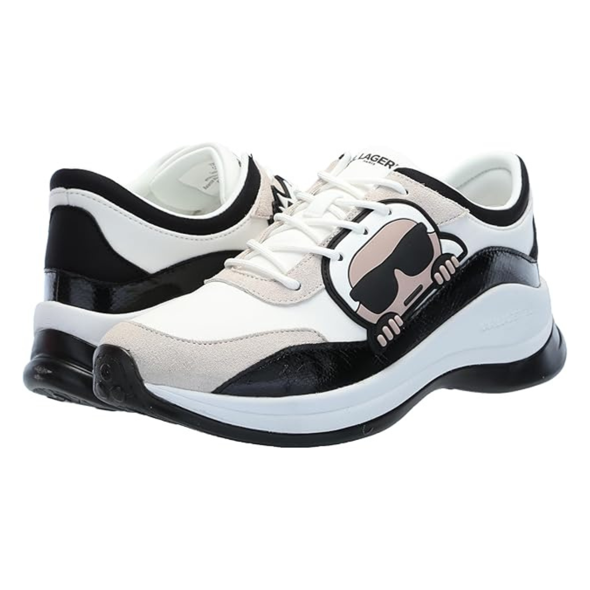 KARL LAGERFELD PARIS Coty Everyday Lace Up Sneakers Women - WHTBEG