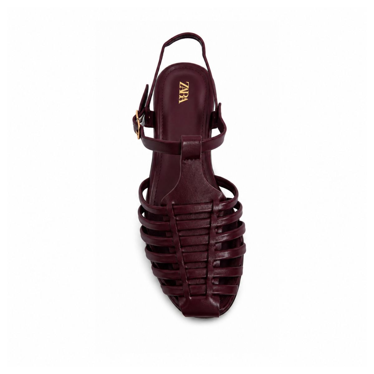 ZARA Braided Leather Sandals Women 1615-019 - BUR