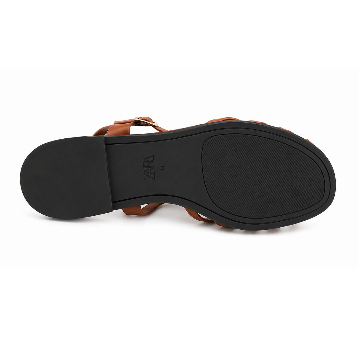 ZARA Braided Leather Sandals Women 1615-018 - TAN