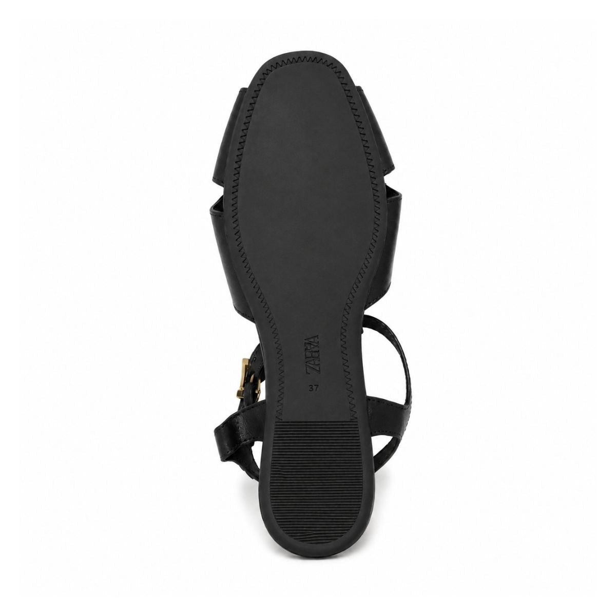 ZARA Leather Crab2 Sandals Women 1615-0230 - BLK