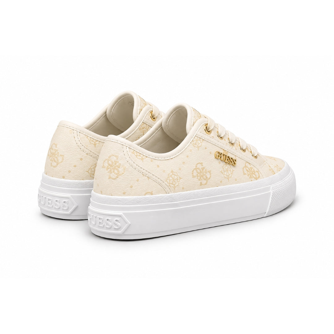 GUESS Jelexa 4G Logo Leather Sneakers Women - OFFWHT
