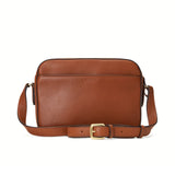 POLO RALPH LAUREN Leather Medium Marcy Camera Bag - TAN