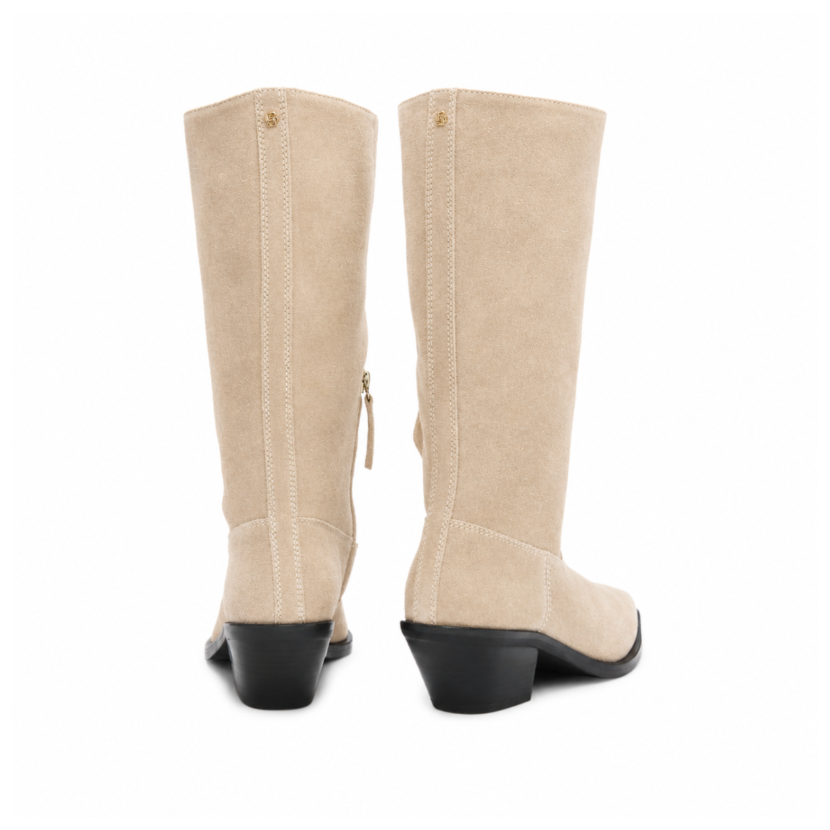 HUGO BOSS Cuban heel Suede boots Women 50557662 - BEG