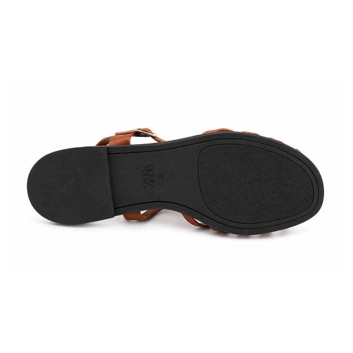 ZARA Braided Leather Sandals Women 1615-018 - TAN