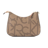 Calvin Klein Brand Print Shoulder Bag Women - TAN