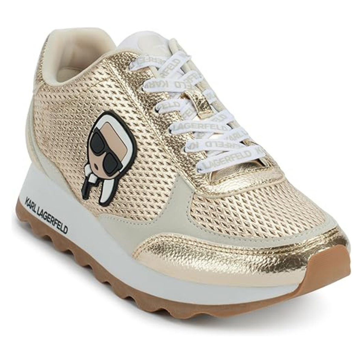KARL LAGERFELD PARIS Meade Lace Up Sneakers Women - GLD