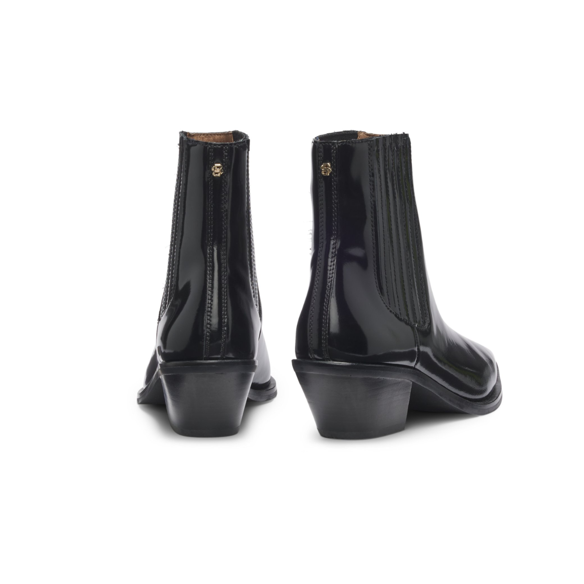 HUGO BOSS Cuban-heel ankle leather boots Women 50548781 - BLK
