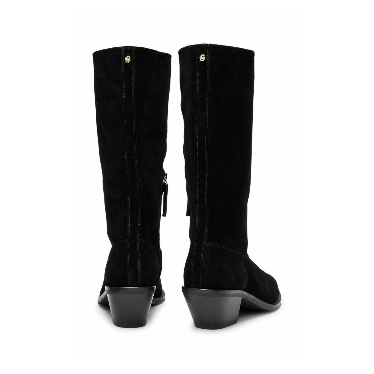 HUGO BOSS Cuban heel Suede boots Women 50557662 - BLK