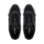 GUESS Mazzy Mixed Leather Sneakers Women - BLKWHT