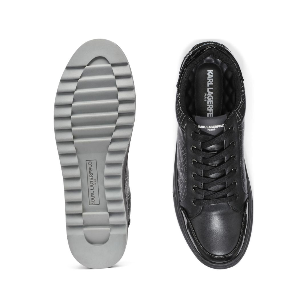 KARL LAGERFELD PARIS Monogram Low Top Sneakers Men - BLK