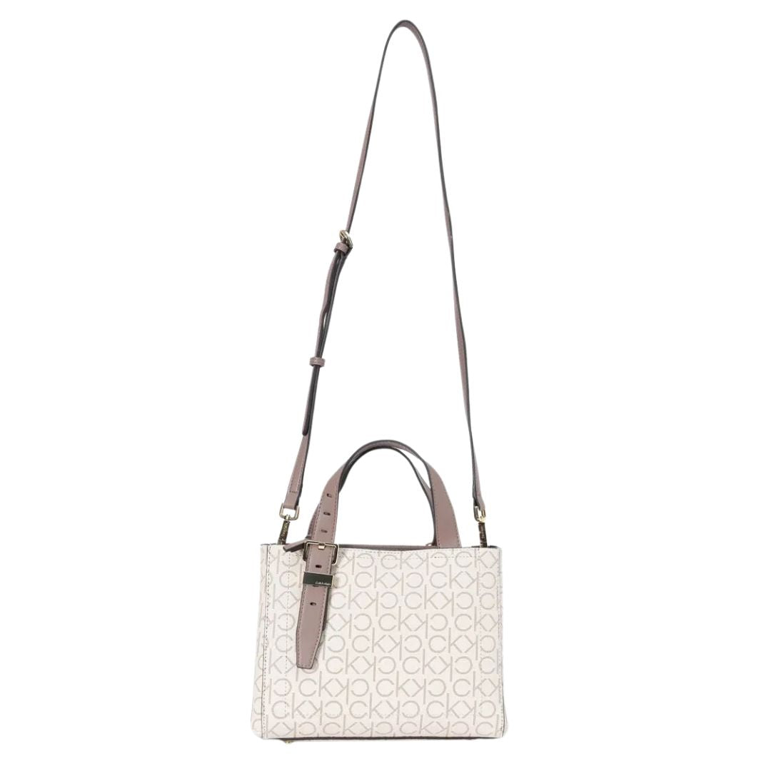 Calvin Klein CK Monogram Satchel with Crossbody Strap