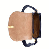 POLO RALPH LAUREN Polo ID Leather Saddle Bag - NVY