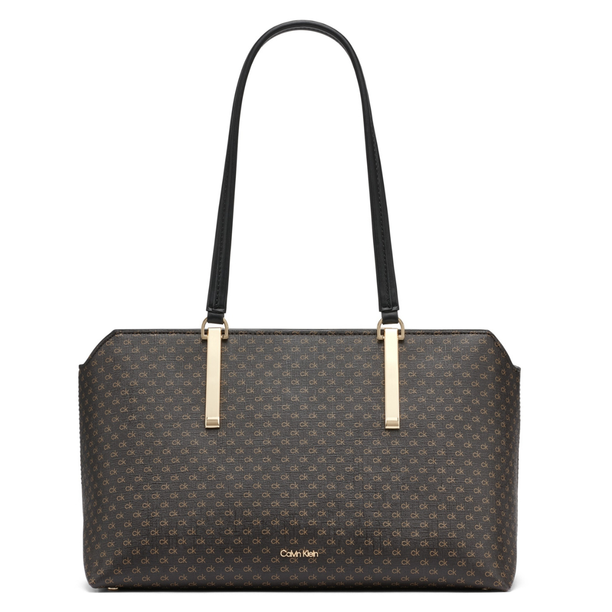 Calvin Klein Lori Top Zip Tote Handbag Women - BRN - Brown