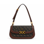GUESS 4G Monogram Flap Crossbody Bag - BRN