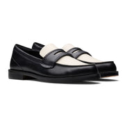 Clarks Leather Block Heel Loafers - BLK