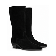 HUGO BOSS Cuban heel Suede boots Women 50557662 - BLK