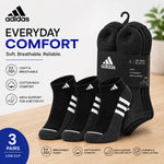 Adidas 3 Pairs Cushioned Sportswear Low-Cut Socks - Black / 3 Pairs / L