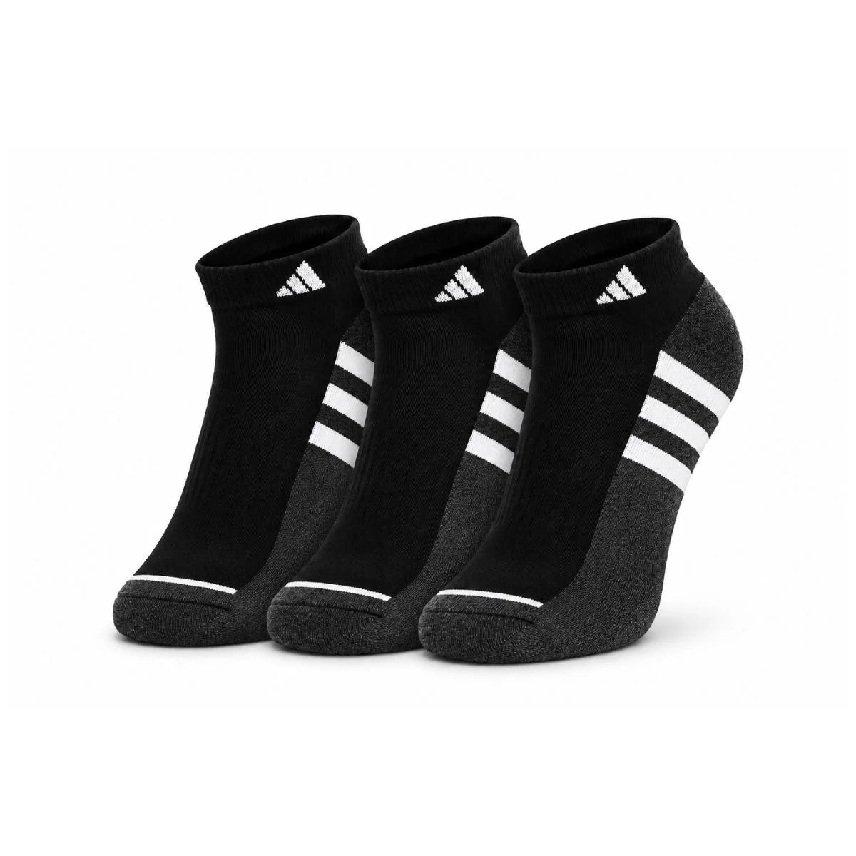 Adidas 3 Pairs Cushioned Sportswear Low-Cut Socks - Black / 3 Pairs / L