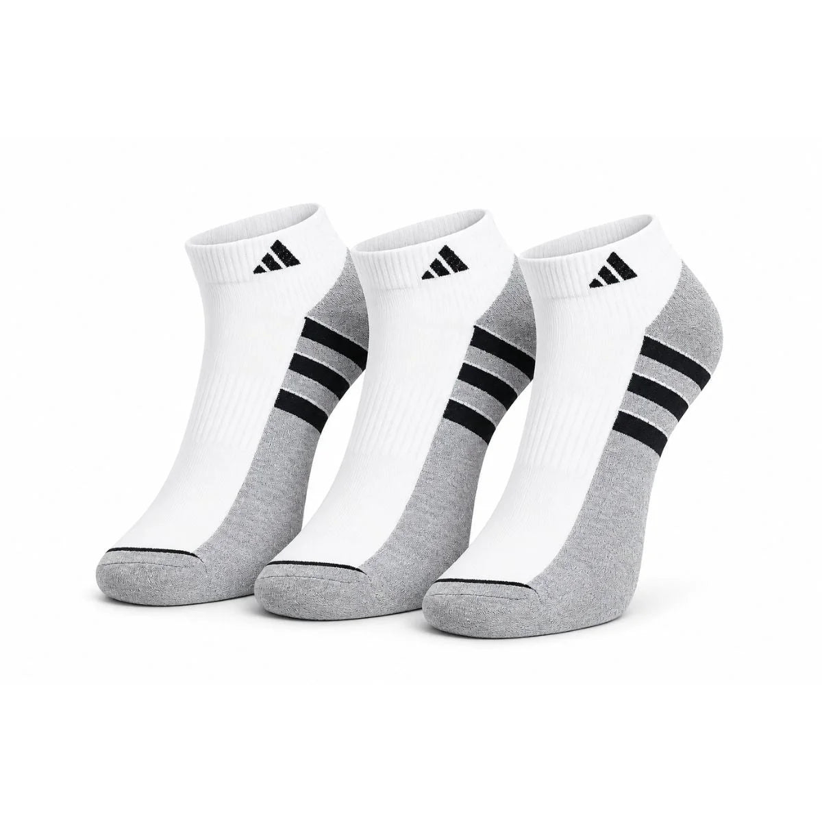 Adidas 3 Pairs Cushioned Sportswear Low-Cut Socks - White / 3 Pairs / L