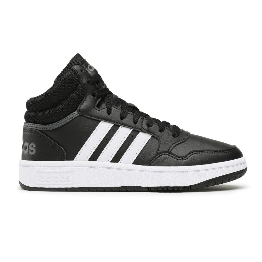 Adidas Hoops 3.0 Mid Classic Vintage Shoes GW3020 - Black / 40 2/3