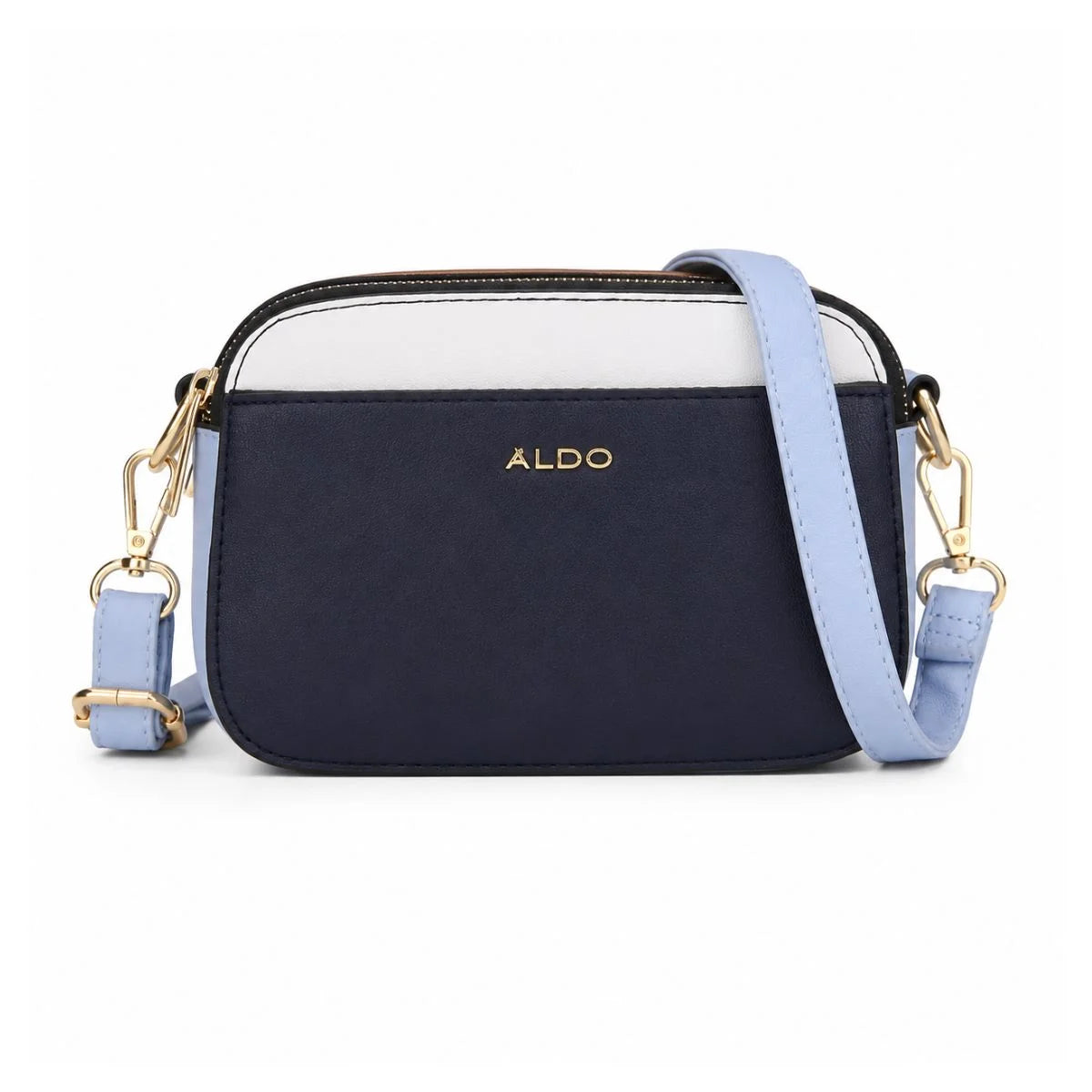 ALDO Double Zipper Sling Bag with Two Adjustable Strap Crossbody bag Women - MLT - Multi