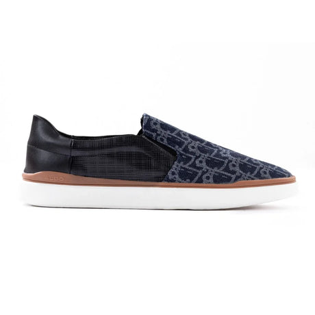 ALDO Melrick Slip On Monogram Sneakers Men - NVYBLK - Navy / 47 / D - Medium