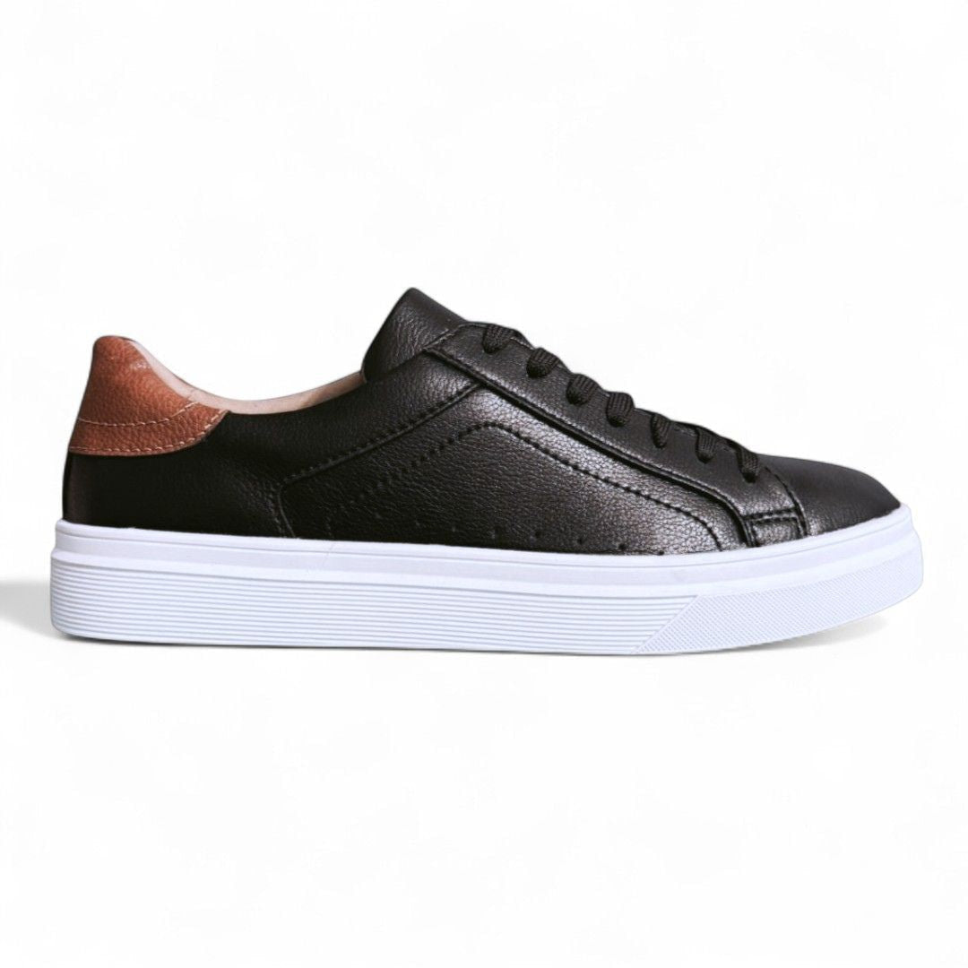 ALDO Riva Lace Up Sneakers Men BLKBRN Black/ Brown / 40 / D Medium