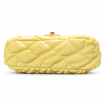 ALDOA Quilted Top Handle Bag Women - YEL - Yellow