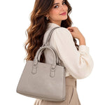 ALDOA Structured Satchel Bag Women - LGRY - Light Gray