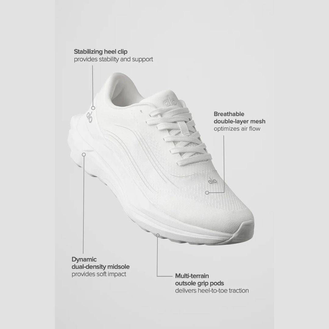 Alo Runner Trainer Wht Extra Firm Heel Cushioning – JLOOD.COM