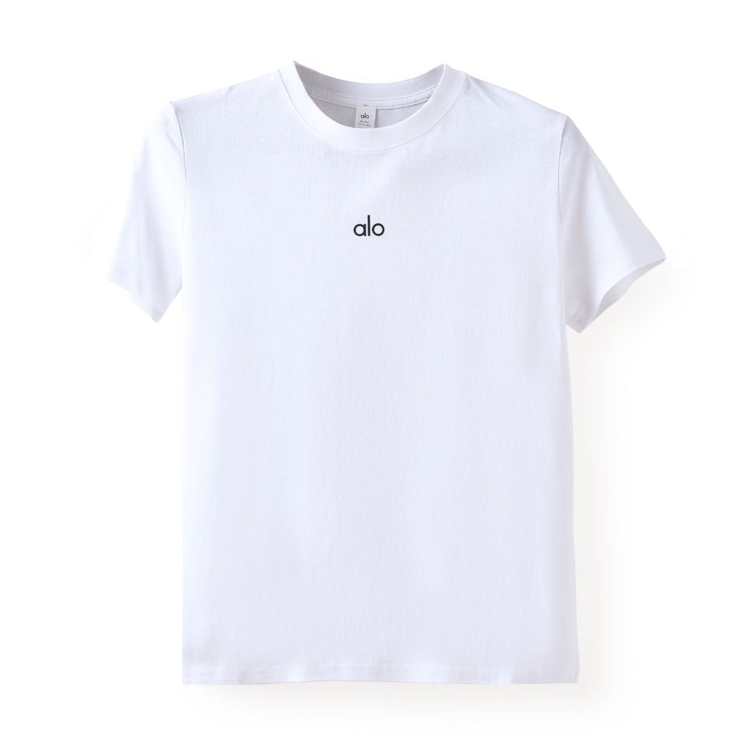 Alo Yoga All Day Short Sleeve T-Shirts Women - White / M