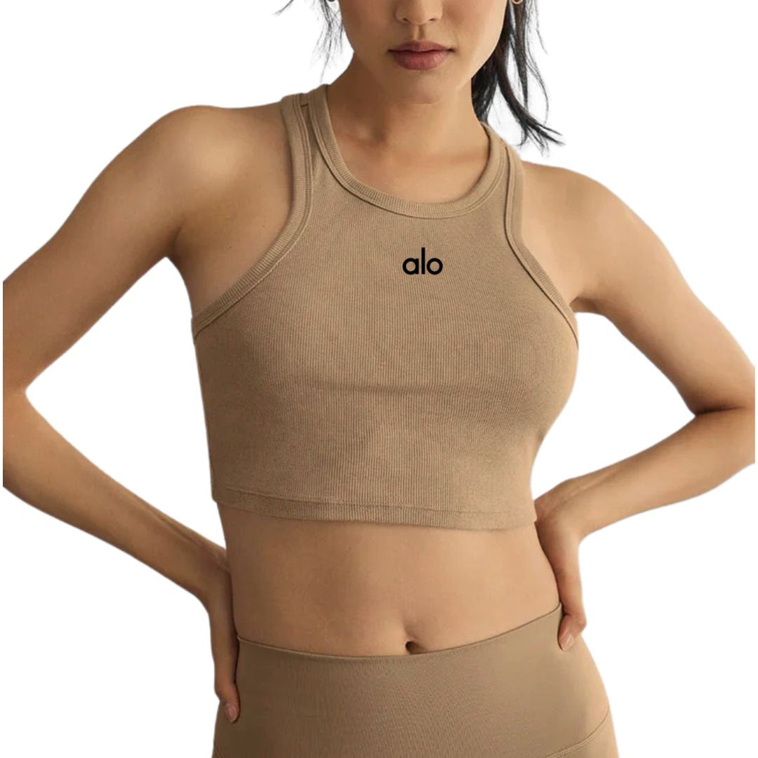 Alo Yoga Aspire Tank Women - Beige / M