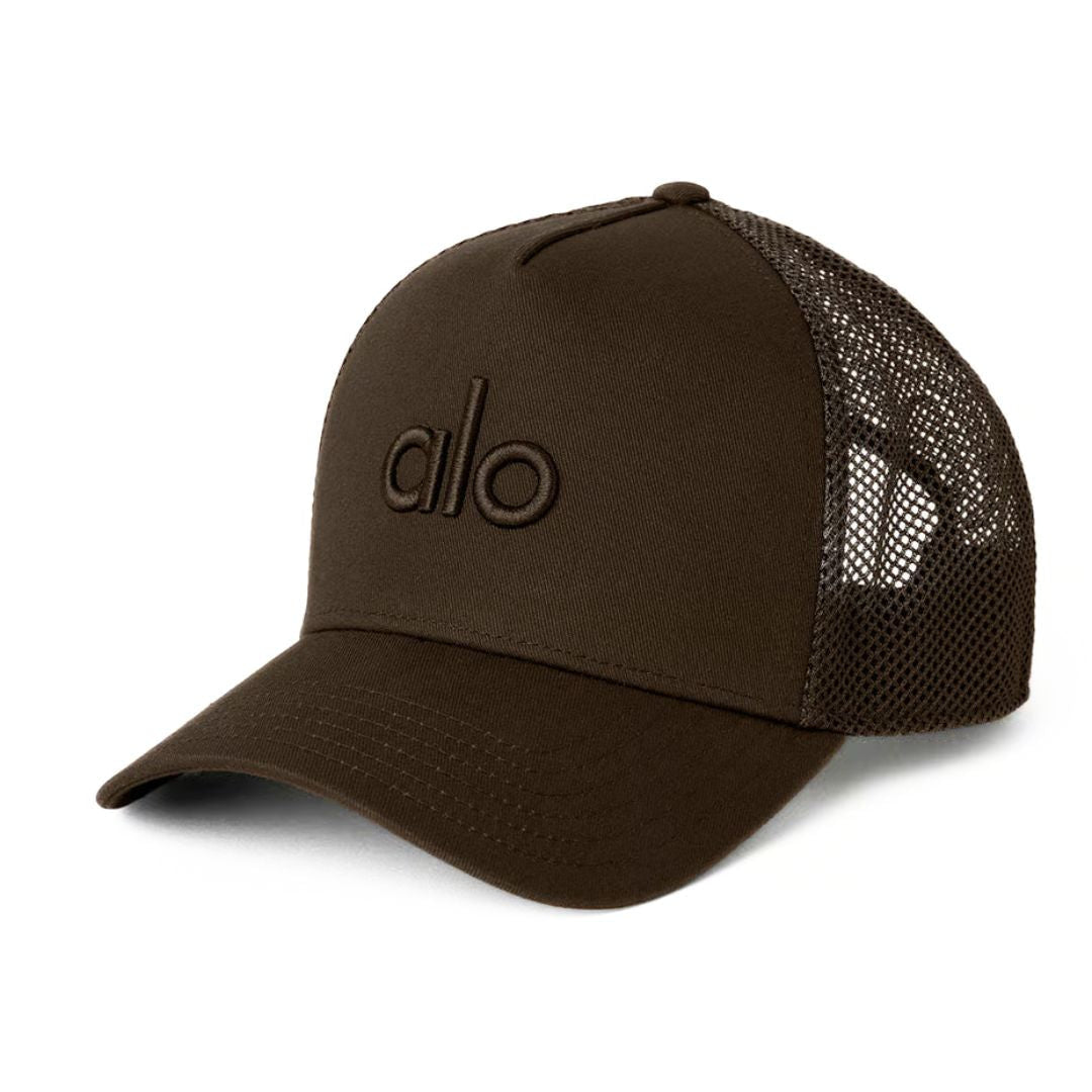Alo Yoga Cotton District Trucker Hat - Brown