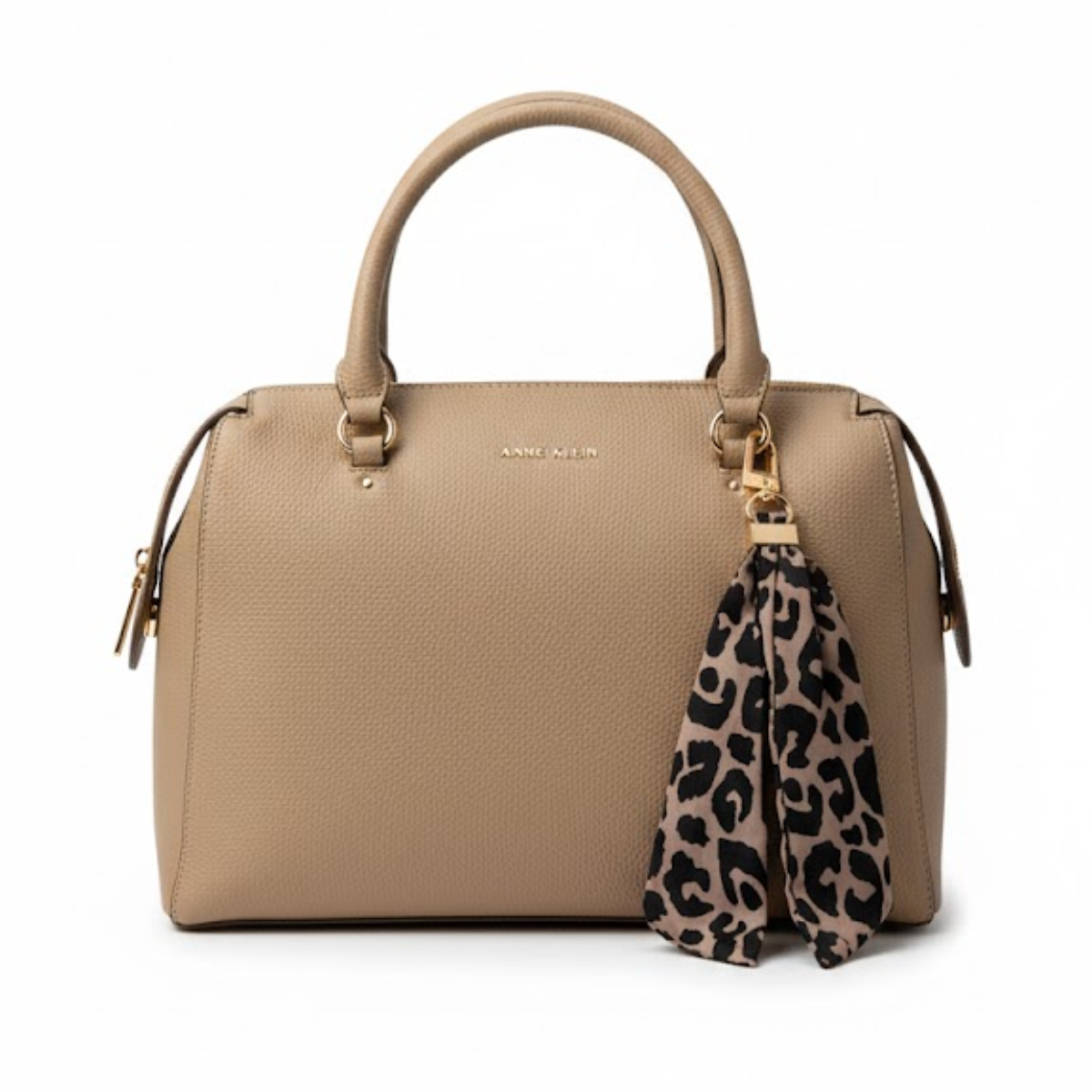 Anne Klein Alissa Satchel Handbag Women - BEG - Brown-Black