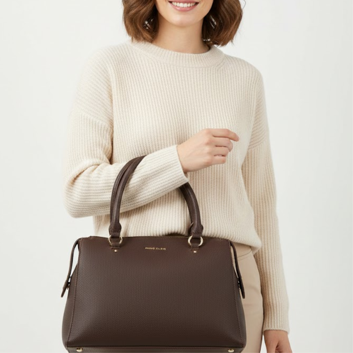 Anne Klein Alissa Satchel Handbag Women - BRN - Brown