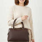Anne Klein Alissa Satchel Handbag Women - BRN - Brown