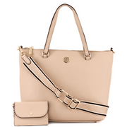 Anne Klein Brand Logo Satchel Bag Shoulder Bag Women - BEG - Beige