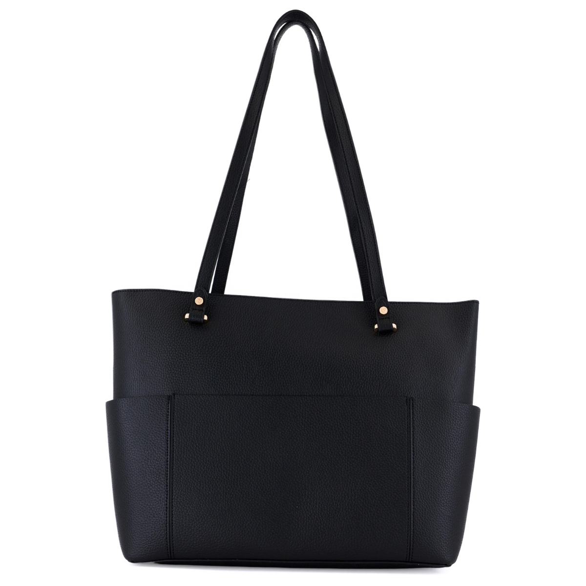 Anne Klein Brand Logo Tote Bag Handbag Women - BLK - Black