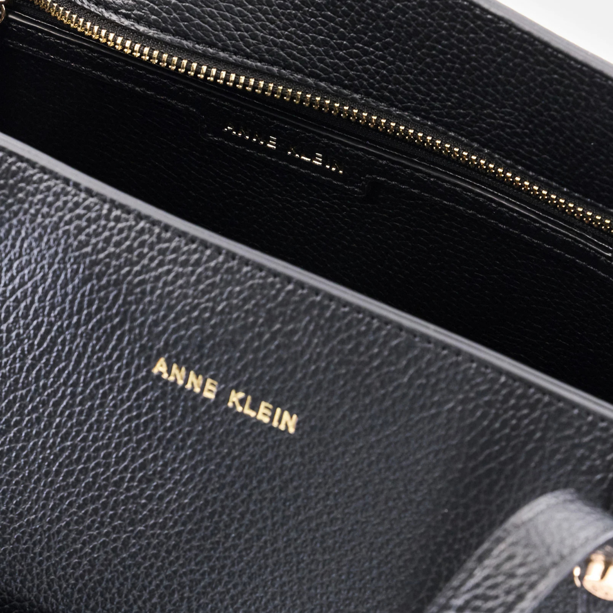Anne Klein Brand Logo Tote Bag Handbag Women - BLK - Black