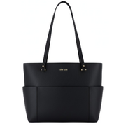 Anne Klein Brand Logo Tote Bag Handbag Women - BLK - Black