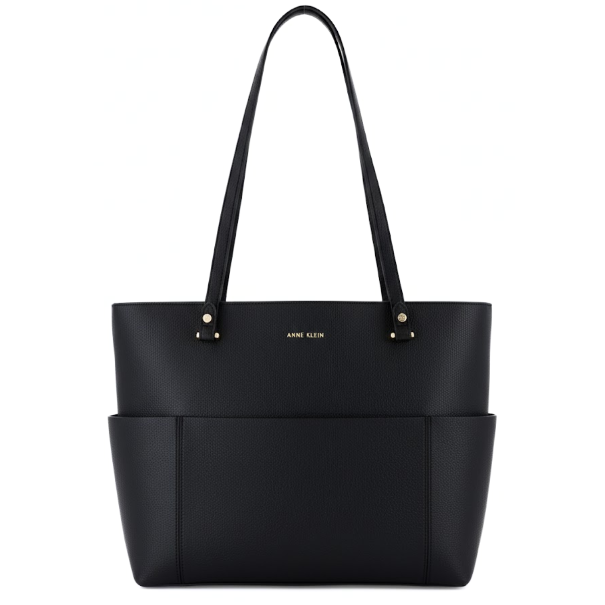 Anne Klein Brand Logo Tote Bag Handbag Women - BLK - Black