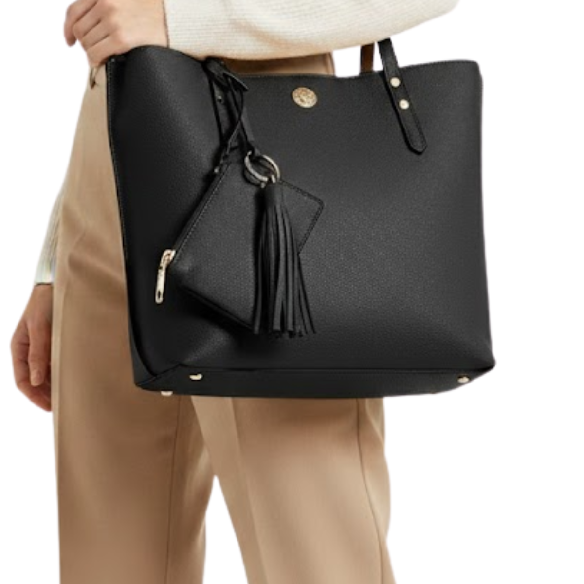 Anne Klein Carry Call Tote Bag Handbag Women - BLK - Black