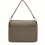 Anne Klein Monogram Patterned Flap Shoulder Bag Women - BRN - Brown