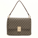 Anne Klein Monogram Patterned Flap Shoulder Bag Women - BRN - Brown