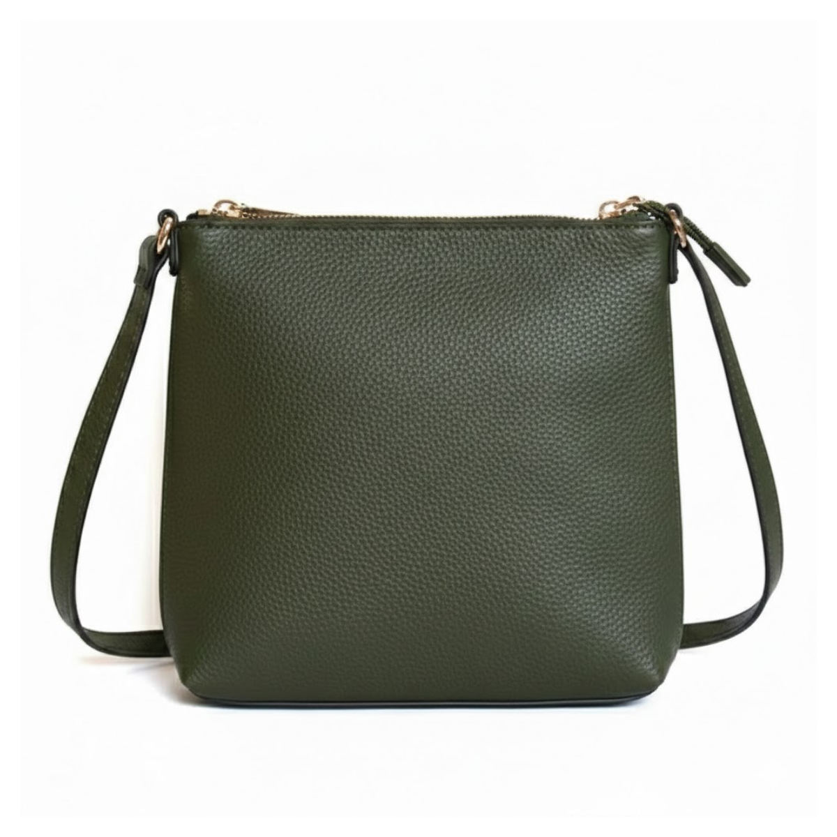 Anne Klein Pebbled Faux Leather Crossbody Women - OLV - Brown