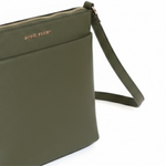 Anne Klein Pebbled Faux Leather Crossbody Women - OLV - Brown