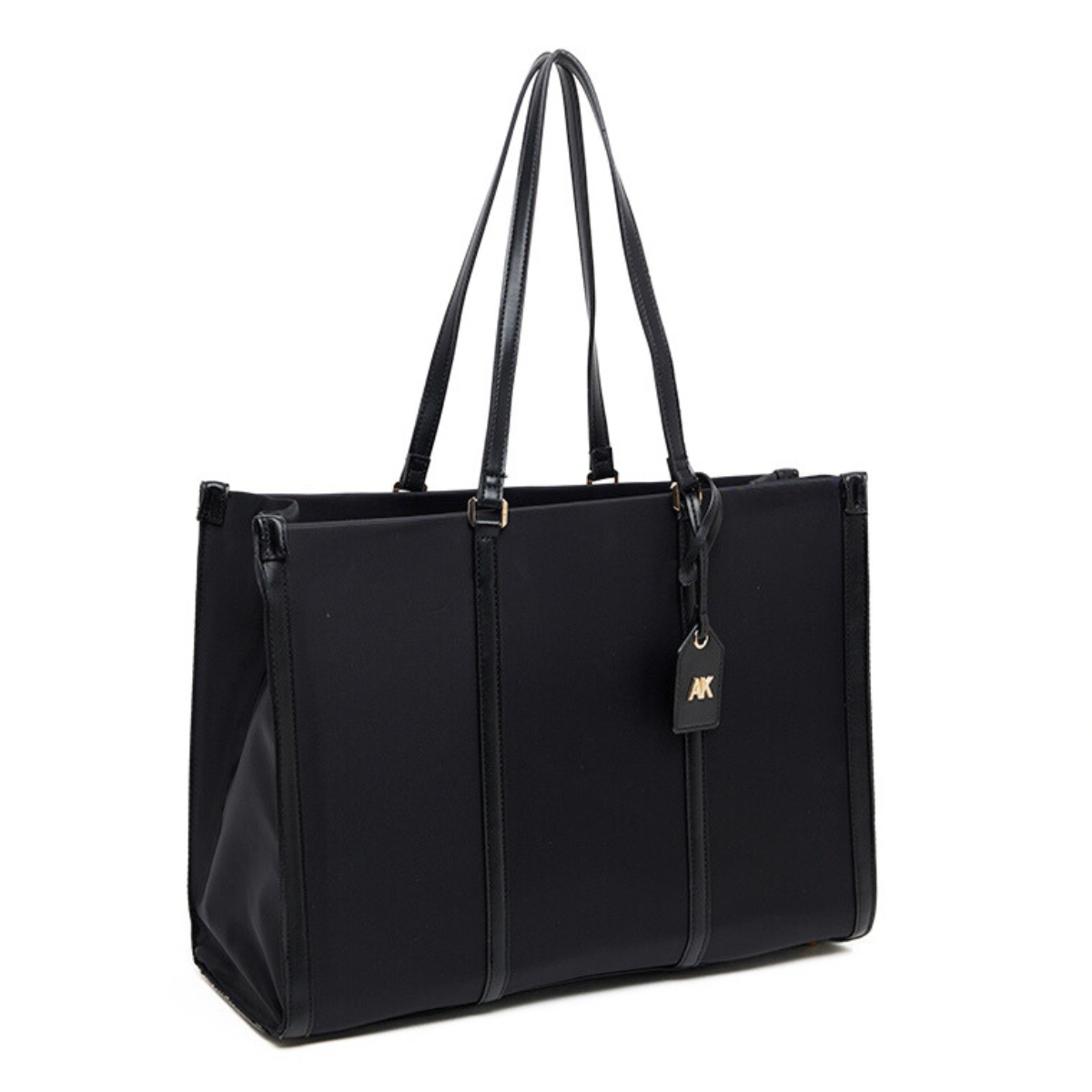 Anne Klein Solid Tote Bag Set Handbag Women - BLK - Brown-Black