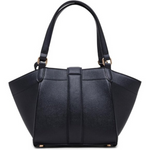 Anne Klein Textured Buckle Detail Tote Bag Handbag Women - BLK - Black
