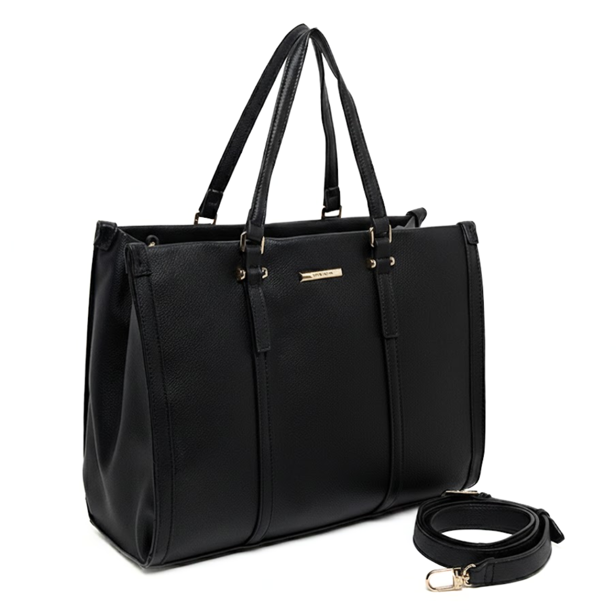 Anne Klein Textured Tote Bag Handbag Women - BLK - Black