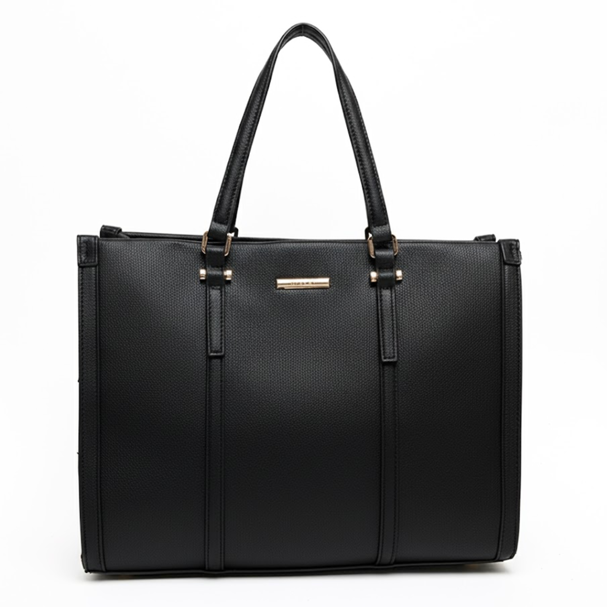 Anne Klein Textured Tote Bag Handbag Women - BLK - Black